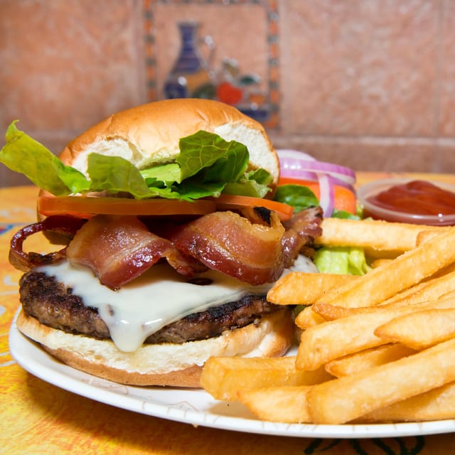 Bacon Swiss Burger.